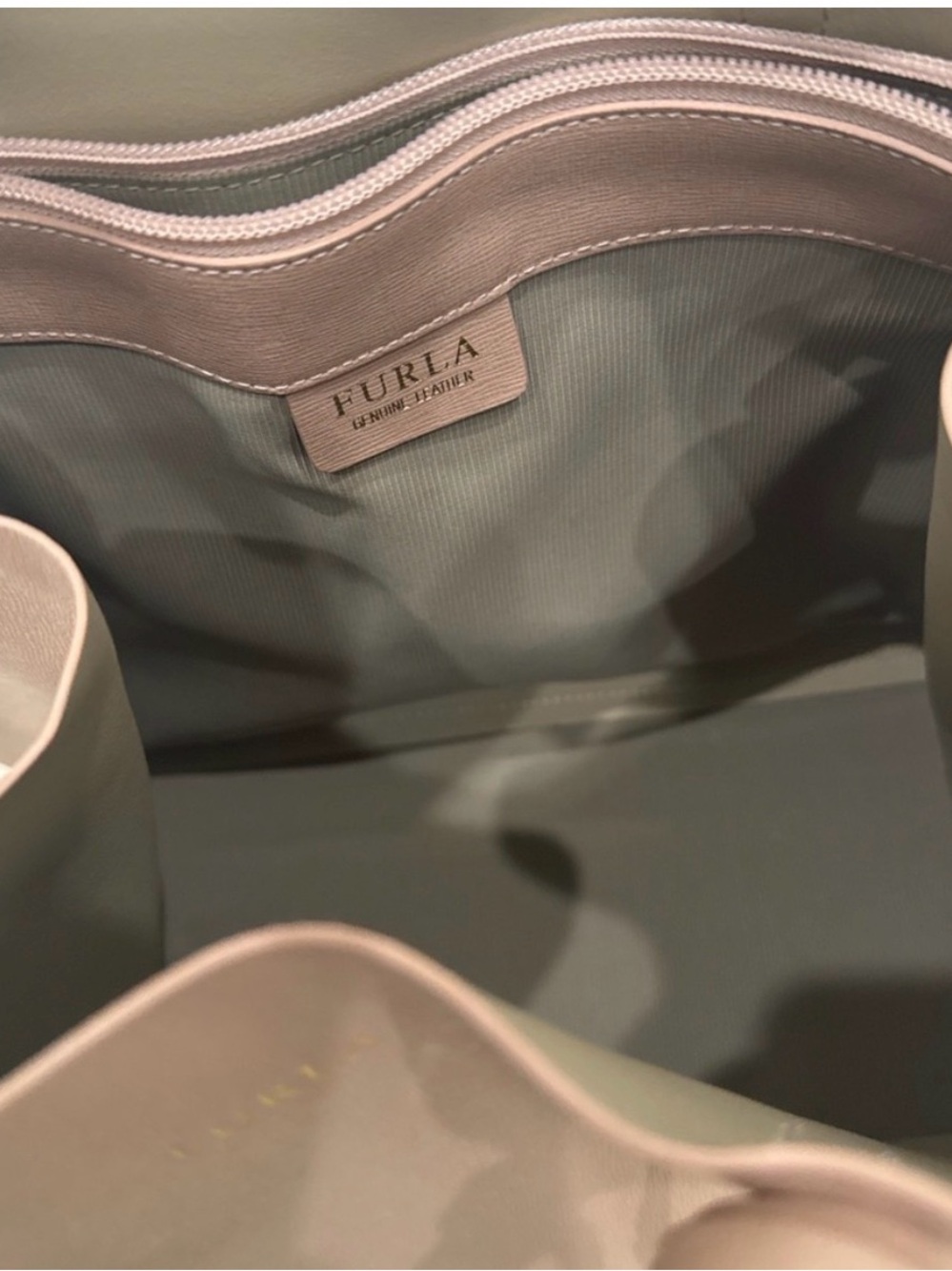 Furla Pink Leather Tote Bag Structured Medium Shopper - Picture 4 of 8